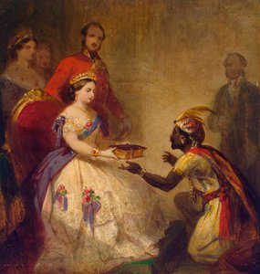 Königin Victoria überreicht einem afrikanischen Häuptling die Bibel, 1861