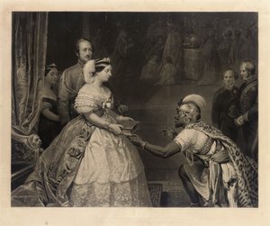 Die Bibel "Das ist das Geheimnis von Englands Größe, Englands Ruhm!", graviert von William Henry Simmons von Thomas Jones Barker