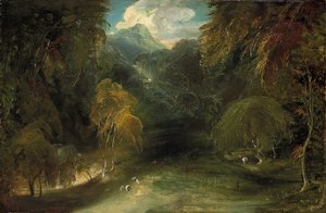 Ein Blick auf Dovedale in Richtung Thorpe Cloud von Thomas Lawrence