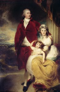 Henry, 10. Earl und 1. Marquess of Exeter, seine Frau Sarah und Tochter Lady Sophia Cecil von Thomas Lawrence