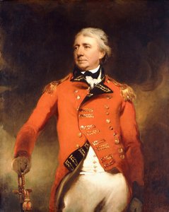 Porträt von General James Stuart, dreiviertel Länge, in roter Uniform mit goldener Verzierung von Thomas Lawrence