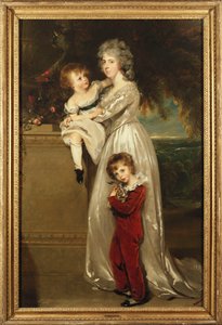 Porträt von Mrs. Annesley mit ihren zwei Kindern