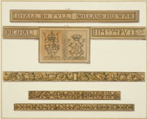 Geschnitzte Friese und Wappen von 46 Baldwin Street von Thomas Leeson the Elder Rowbotham