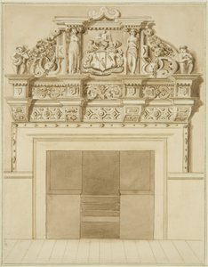 Kaminstück datiert 1729, in der Redcliffe Street 139 von Thomas Leeson the Elder Rowbotham