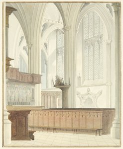 Innenansicht der Kathedrale von Bristol, nahe der Orgel