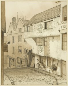 Unteres Ende der Steep Street, mit Haus von Thomas Leeson the Elder Rowbotham