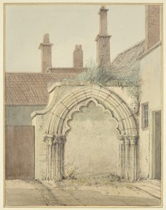 Altes Tor zum Prebendalhaus aus den Kreuzgängen der Kathedrale von Bristol von Thomas Leeson the Elder Rowbotham