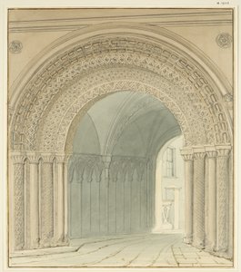 Südansicht des College-Tors, Kathedrale von Bristol von Thomas Leeson the Elder Rowbotham