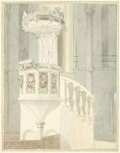 Steinkanzel der Kathedrale von Bristol von Thomas Leeson the Elder Rowbotham