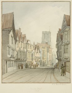 Temple Street, mit Blick auf den Turm der Temple Church von Thomas Leeson the Elder Rowbotham