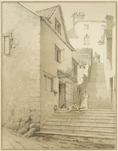 Die Treppen, die Griffin Lane und Church Lane verbinden