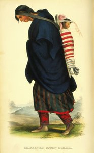 Chippeway-Frau und Kind, 1848 von Thomas Loraine McKenney