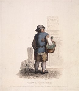 Brunnenkresseverkäufer mit einem Korb am Arm, 1820 von Thomas Lord Busby