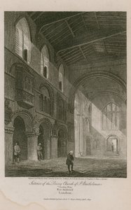 Innenraum der Kirche St. Bartholomew the Great von Thomas Malton