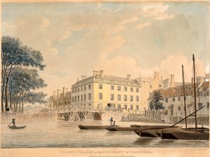 Queens College in der Universität Cambridge, veröffentlicht 1800