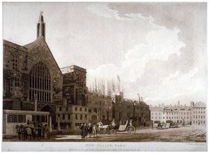 New Palace Yard und der Eingang zur Westminster Hall, London, 1782 von Thomas Malton II