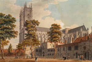 Westminster Abbey von den Schulen aus, 1790-1792