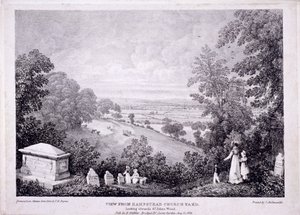 Gesamtansicht von Hampstead, London, 1822 von Thomas Mann Baynes