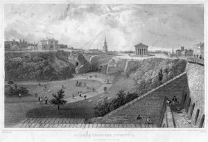 St. James Friedhof, Liverpool, Blick nach Norden, 19. Jahrhundert
