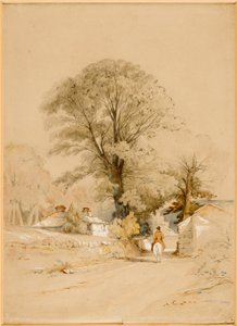Landschaftsgasse mit Reiter von Thomas Miles II Richardson