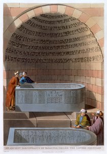 Ein antiker Sarkophag aus Basalt, genannt der Liebesbrunnen, 1802 von Thomas Milton