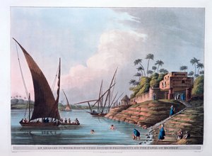 Arabisches Sommerhaus am Kanal von Menouf, Ägypten
