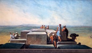 Spitze der ersten Pyramide von Gizeh, 1794 von Thomas Milton