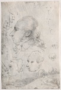 Studien von Köpfen (verso)