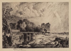 Eine rustikale Brücke