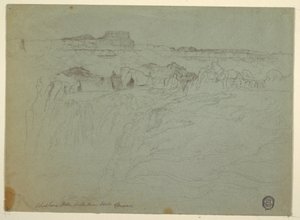Zeichnung, Shoshone Falls, Snake River, Idaho, 1875 von Thomas Moran