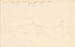 Löwin und Junge, Oberes Geysirbecken von Thomas Moran