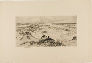 Über die Sanddünen schauen - Easthampton von Thomas Moran