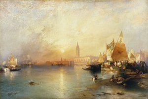 Sonnenuntergang, Venedig; Santa Maria und der Dogenpalast, 1902