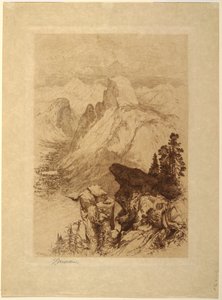 Die Südkuppel, Yosemite-Tal von Thomas Moran