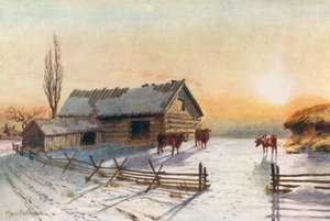 Hinterland-Bauernhof, Winter