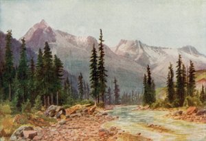 Die Rocky Mountains (Farblithografie) von Thomas Mower Martin