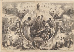 Emanzipation der Schwarzen - Die Vergangenheit und die Zukunft aus Harpers Weekly, 24. Januar 1863