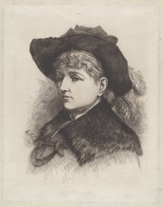 Porträt der Frau des Künstlers, Sarah Edwards Nast von Thomas Nast