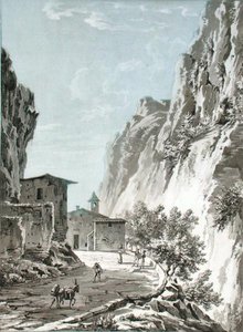 Das Dorf Gondo am Simplonpass, Illustration aus 