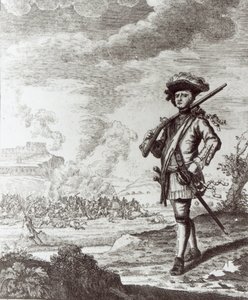 Kapitän Henry Morgan bei der Plünderung von Panama im Jahr 1671, ca. 1734