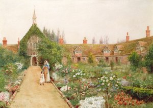 Ein Landgarten in Bray, Berkshire von Thomas Nicholson Tyndale