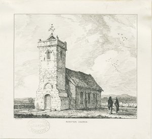 Dunston Kirche: Federzeichnung