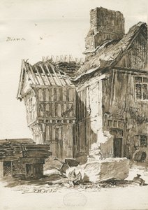 Eccleshall - Biana Hall, 1835 von Thomas Peploe Wood
