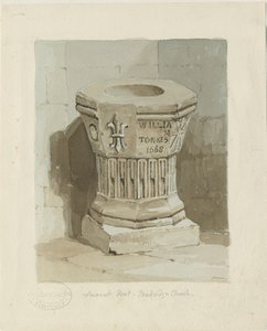 Taufbecken in Penkridge Kirche von Thomas Peploe Wood