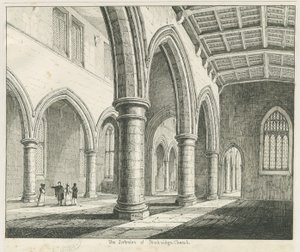 Innenraum der Penkridge Kirche: Feder- und Tuschzeichnung, undatiert [?1837]