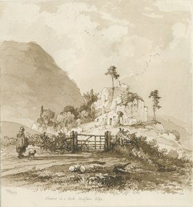 Kinver Edge: Sepiazeichnung, 1837