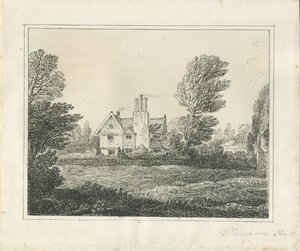 Standon Hall: Feder- und Tuschzeichnung, nd [?Mitte 19. Jh.] von Thomas Peploe Wood