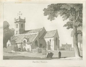 Standon Hall: Feder- und Tuschzeichnung, undatiert [?Mitte 19. Jahrhundert]