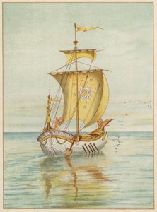 Perseus und Andromeda auf dem Wasser (Farblithografie) von Thomas Ralph Spence