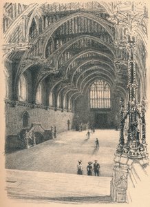 Innenraum der Westminster Hall, Westminster Palace, 1902 von Thomas Robert Way